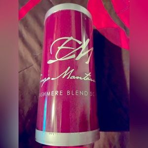 Enzo Mantovani Wool Cashmere Blend Scarf Fuchsia Plaid 12″ W x 62″ L